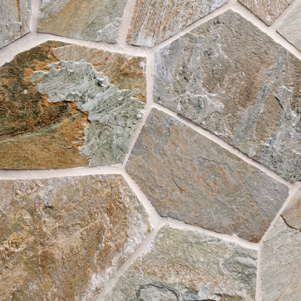 Crazy pave natural stone pattern