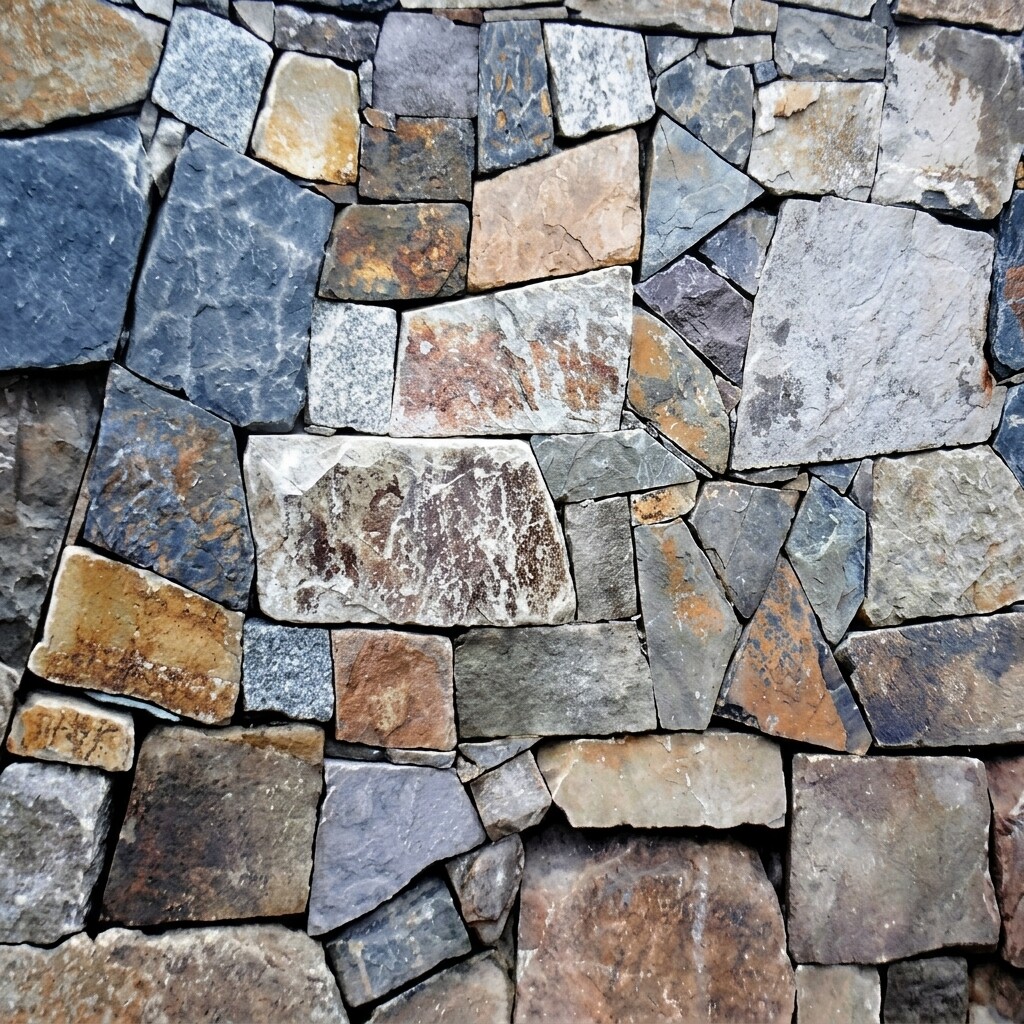 Rough natural stone wall cladding